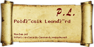 Polácsik Leonárd névjegykártya